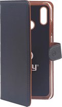 Celly - Huawei Honor 8x - Wally Bookcase Black - Openklap Hoesje Huawei Honor 8x - Huawei Case Black