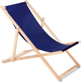 GreenBlue GB183 strandstoel beukenhouten ligstoel marineblauw 3,9kg