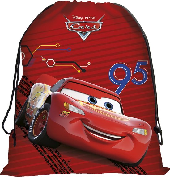 Disney Cars Lightning McQueen gymbag - 41 x 35 cm - Rood