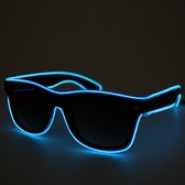 LED Bril Blauw Donker - Lichtgevende Bril - Bril met LED verlichting - Bril met Licht - Feestbril - Party Bril