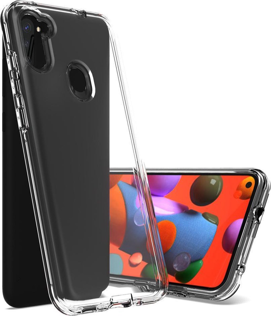 Geschikt voor Samsung Galaxy A11 hoes TPU Silicone case hoesje transparant