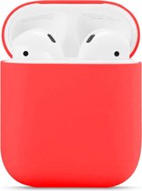 Airpods hoesje - Siliconen beschermhoesje voor de Apple AirPods oplaadcase - Rood