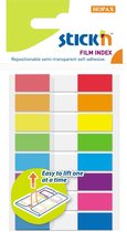 Stick'n Smalle Index tabs - 45x8mm, 8x neon transparant assorti kleuren, 160 sticky tabs