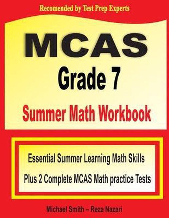 MCAS Grade 7 Summer Math Workbook - cover