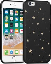 iMoshion Hoesje Geschikt voor iPhone 6s / 6 Hoesje Siliconen - iMoshion Design hoesje - Zwart / Meerkleurig / Goud / Stars Gold
