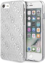 iPhone SE (2020)/8/7/6s/6 Backcase hoesje - Guess - Glitter Zilver - TPU (Zacht)