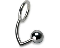 Rimba - RVS Cockring Met Buttplug - Anaal Slot L