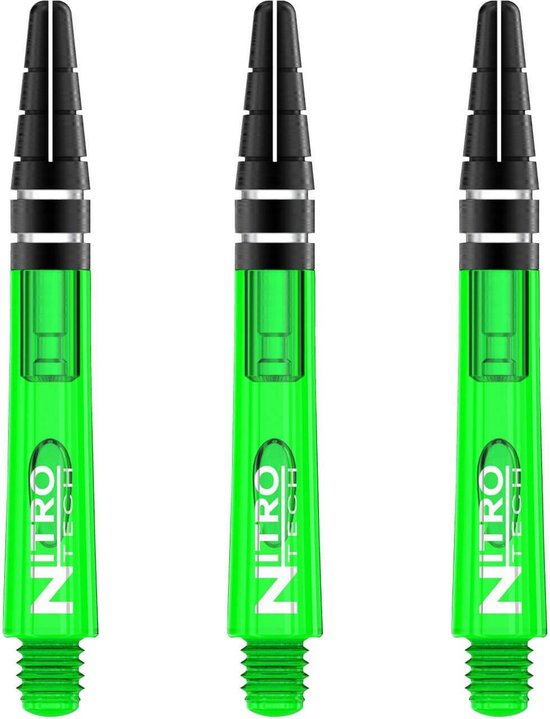 RED DRAGON - Nitrotech Groen Korte Dartschachten - 3 sets per pakket (9 stengels in totaal) van Red Dragon — afbeelding 2