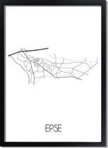 DesignClaud Epse Plattegrond poster A3 + Fotolijst zwart