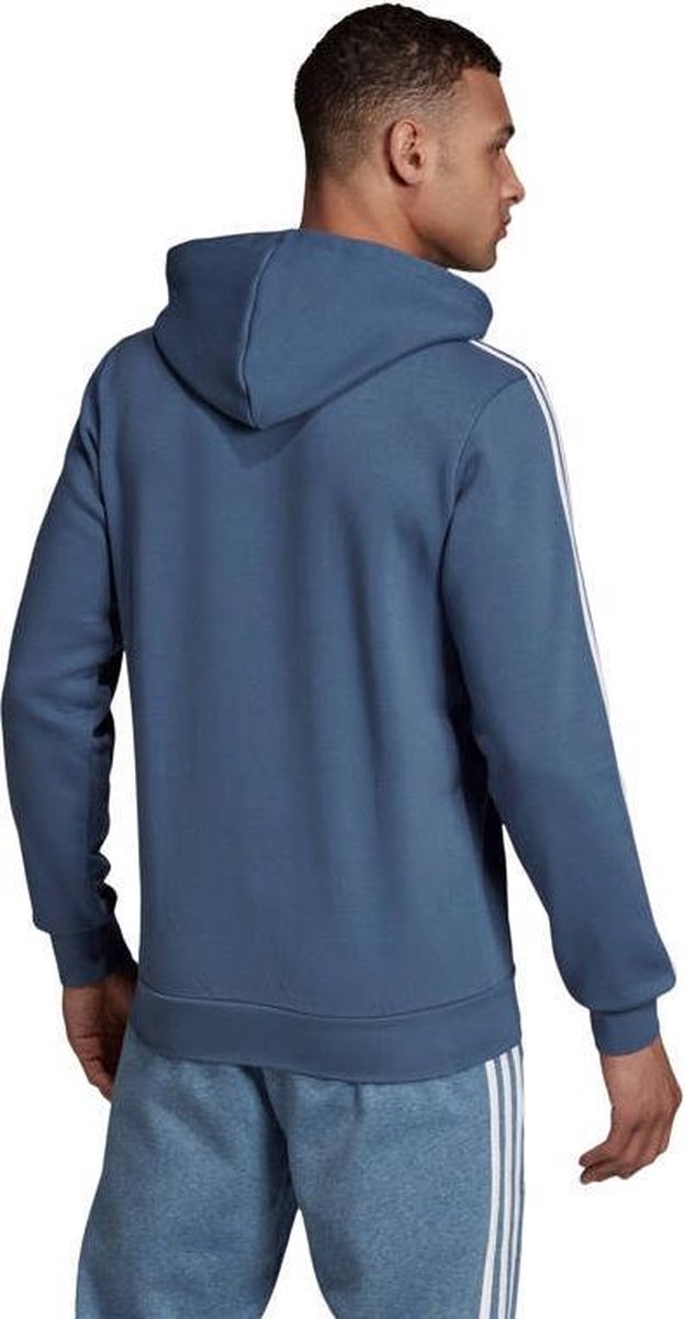 fluweel Uil Nacht adidas Essentials 3-Stripes vest heren blauw/wit | bol.com