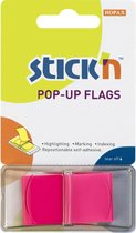 Stick'n Index tabs - 45x25mm, neon roze, 50 sticky tabs
