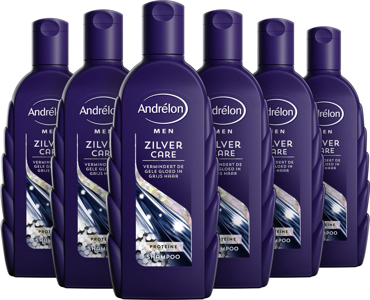 pen Bladeren verzamelen Briljant Andrélon Men Silver Care Shampoo - 6 x 300 ml - Voordeelverpakking | bol.com