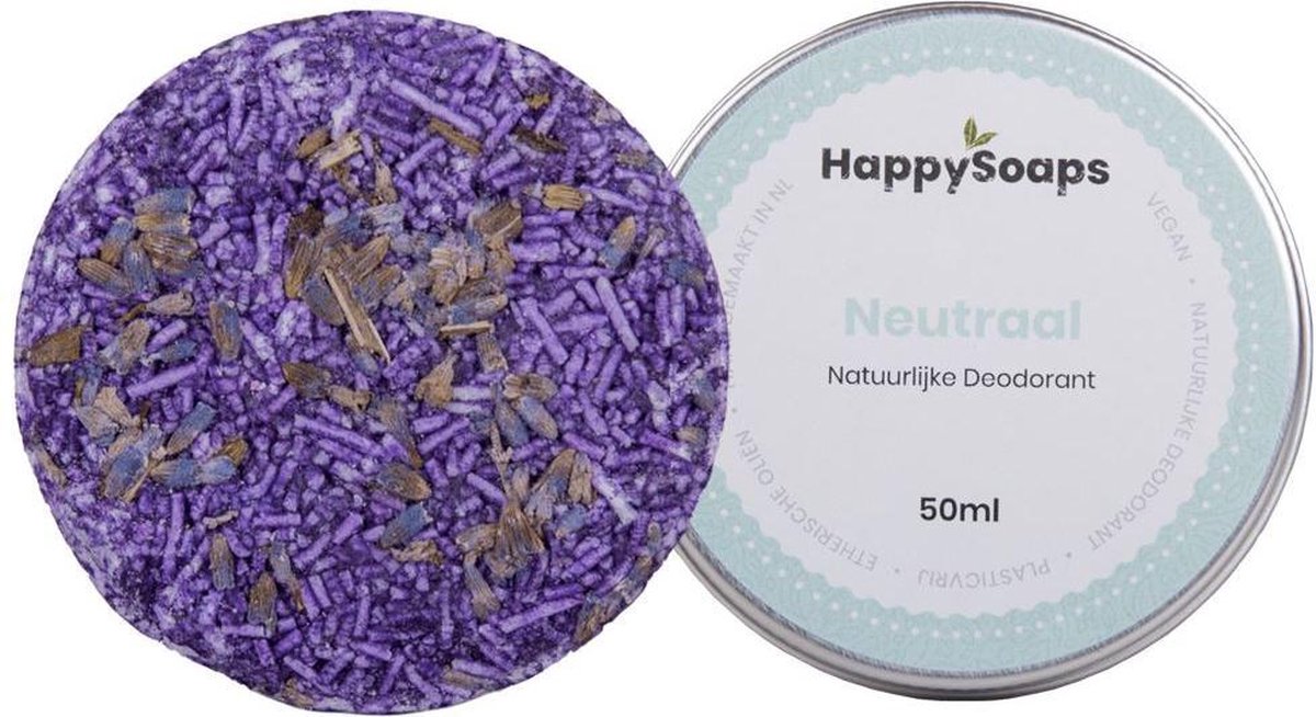 SET HappySoaps Natuurlijke deodorant NEUTRAAL en shampoo bar LAVENDEL|Vegan, Natuurlijk en handgemaakt
