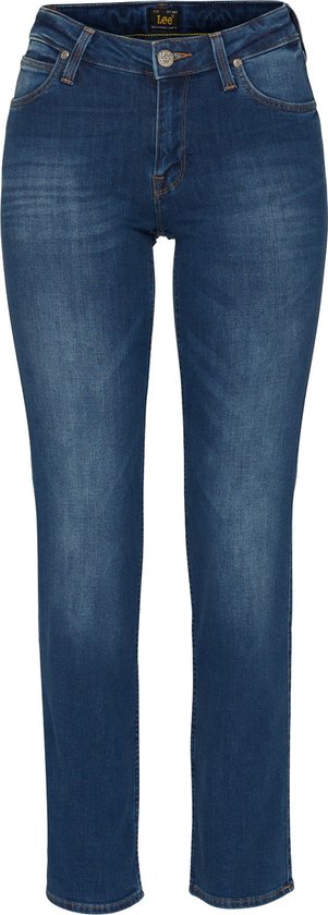 Lee Marion Straight Jeans Blauw 29 / 31 Vrouw