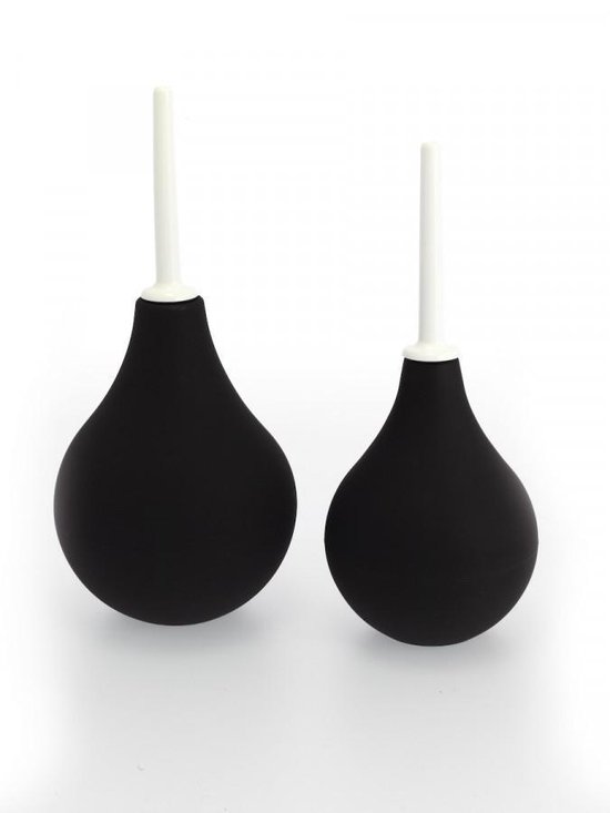 Rimba Latex Play Anaal douche met zwart ballon reservoir van 244 ml