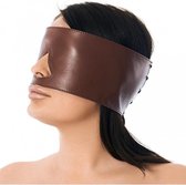 Rimba Bondage Play Blinddoek met uitsparing neus leer -bruin