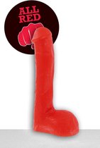 All Red Dildo 23 cm - rood