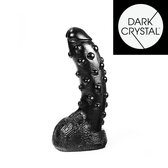 Dark Crystal Dildo met noppen 22 x 5 cm - zwart