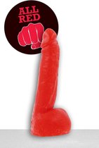 All Red Dildo 22 x 4,5 cm - rood