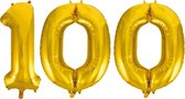 Folieballon nr. 100 Goud 86cm