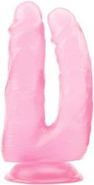 Dubbele Penetratie Dildo 18 cm en 17 cm - roze