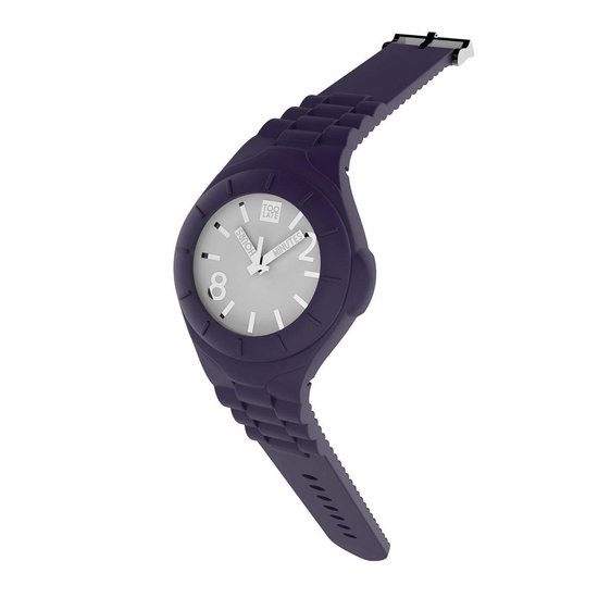 TOO LATE - siliconen horloge - MASH UP LORD REG - Ø 40 mm - violet
