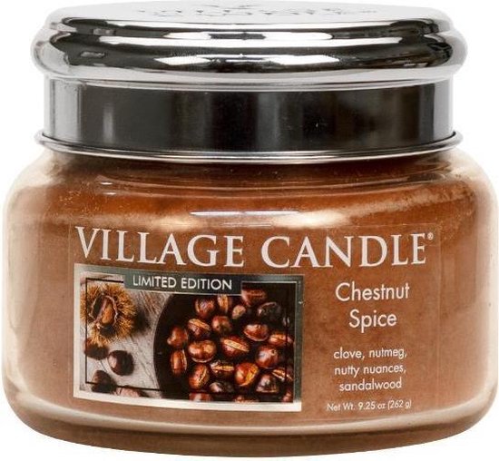 Village Candle Small Jar Geurkaars Chestnut Spice