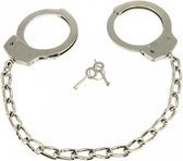 Rimba Bondage Play - Metalen Politie Voetboeien Met Ketting - Heavy Duty Cuffs - Stalen Voetboeien