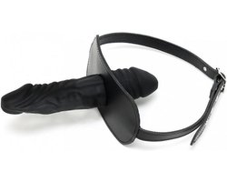 Rimba - Gag - Mondknevel Met latex dildo aan Binnenkant (4 x 6 cm) En buitenkant (4 x 13 cm)