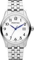 Pontiac Leeds P10053 Horloge - Staal - Zilverkleurig - Ø 34 mm
