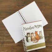 Alex Clark Spiral Journal Marvellous Moggies ~ A5 Notitieboek Ringband Katten