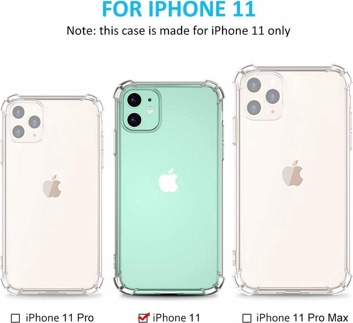 FB Telecom Telefoonhoesje - Back Cover - Geschikt Voor Apple IPhone 11