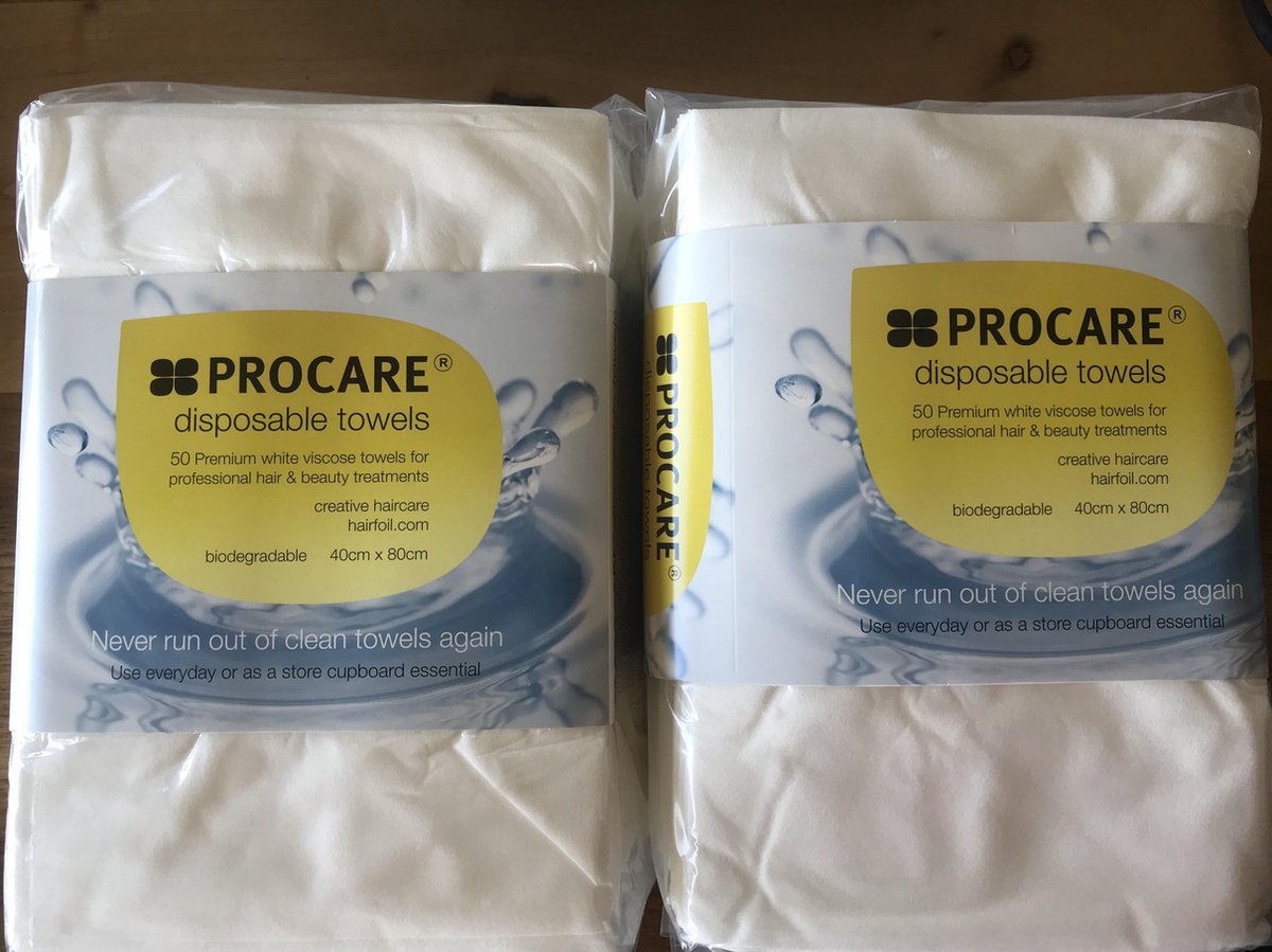 Procare 1e klas wegwerp handdoeken - Duo pack 2x50 stuks (40x80cm)