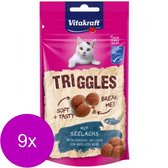 Vitakraft Triggles 40 g - Kattensnack - 9 x Koolvis