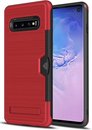 Samsung Galaxy S10 Case - Rood - Shockproof Cardslot - met Kickstand