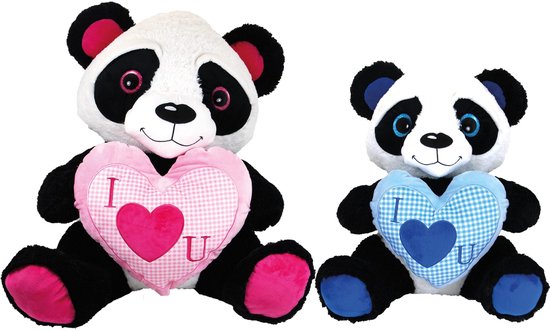 Panda en peluche avec coeur