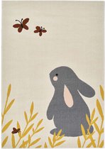 Kinderkamer vloerkleed Bunny Lottie - crème 120x170 cm