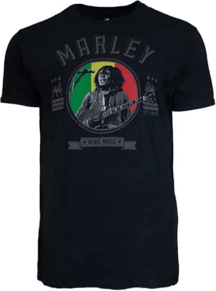 Bob Marley Shirt - Rebel Music maat L