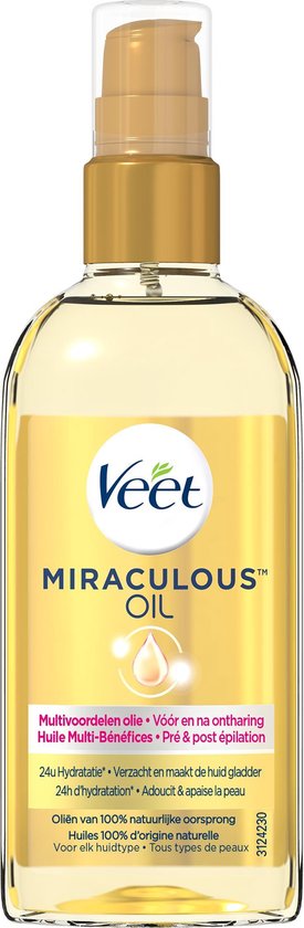 Veet Voedende Olie - Voor & na ontharing - Miraculous Arganolie - 100 ml