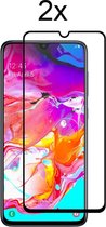 Samsung A8 2018 screenprotector - Beschermglas Samsung Galaxy A8 2018 Screen Protector Glas - Full Cover - 2 stuks