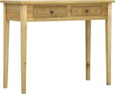 Wandtafel Massief hout - Bijzettafel  koffietafel (Incl LW3D Klok) l - coffee table woonkamertafel