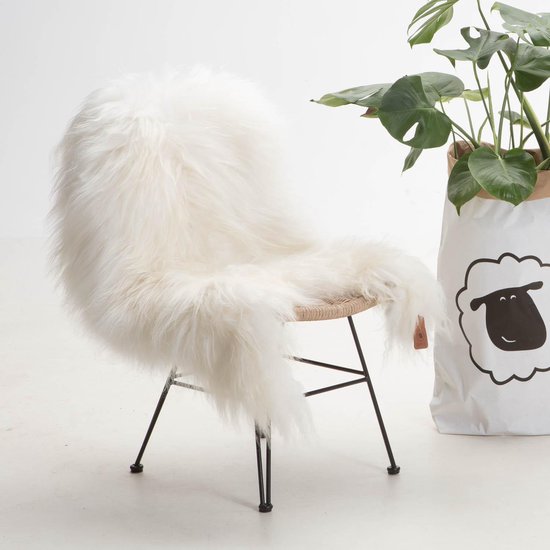 IJslandse Schapenvacht Wit - Sheepy Original Nalá XL 105 - 110 cm lang - Bekijk onze productvideo - Sheepy.cc