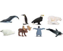 foto van Safari Mini-figuren Good Luck Noordpool Rubber 2 cm 8-delig