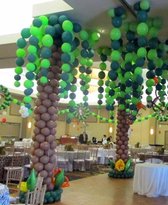 100 Palmboom ballonnen - jungle ballonnen - Camouflage ballonnen - Partyballonnen - o.a. ballonnen groen - verjaardag ballonnen - themafeest - voor ballonnenboog - Nu met gratis sn