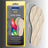 Woly inlegzool Astro Therm Kids maat 35 / 36 - warme winterzooltjes met aluminium onderlaag en wollen bovenlaag.