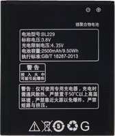BL229 Oplaadbare Li-polymeerbatterij van 2500mAh voor Lenovo Golden Warrior A8