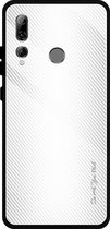 Voor Huawei Enjoy 9s / Honor 10i / 20i / 20 Lite / P Smart Plus 2019 / Maimang 8 Texture Gradient Glass-beschermhoes (wit)