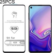 25 STUKS 9H 5D Full Glue Volledig scherm Gehard glasfilm voor Galaxy A8s