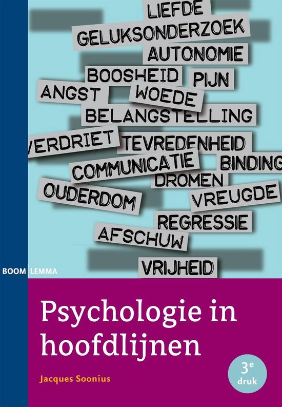 Cover van het boek 'Psychologie in hoofdlijnen'