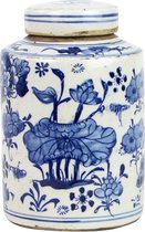 The Ming Garden Collection | Chinees Porselein | Kleine Gemberpot Met Bloemetjes | Blauw & Wit